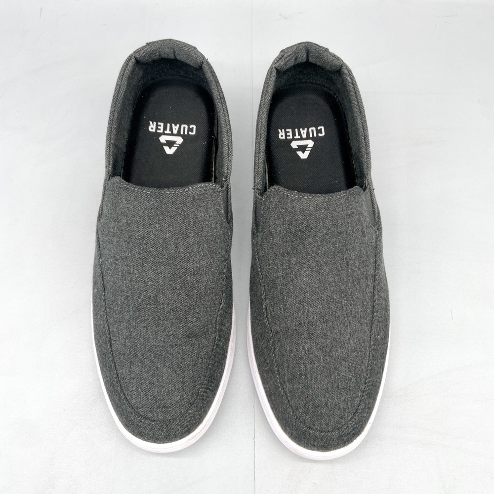 Cuater TravisMathew Mens 12 Phenom Heather Grey Slip On Shoes Casual Sneakers